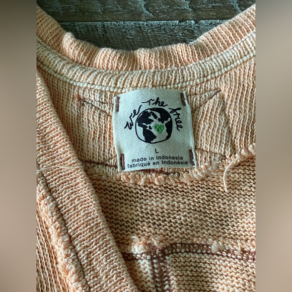 Free People- Care FP Slim n’ Simple tank top- Peach, Size Large. New. - Picture 6 of 6